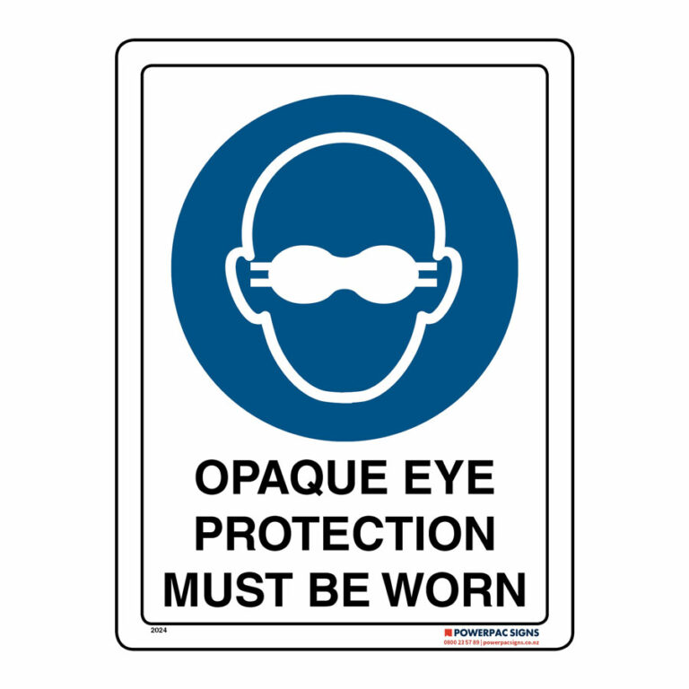 Opaque Eye Protection Must Be Worn Powerpac