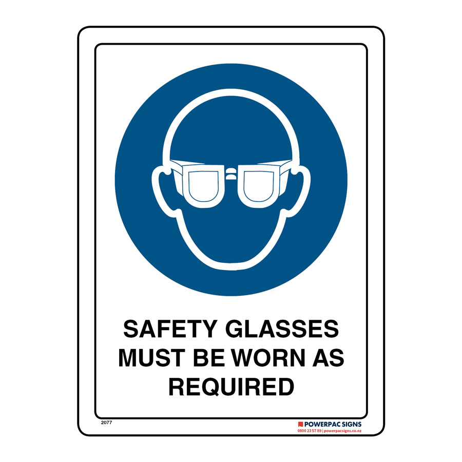 Safety Glasses Must Be Worn As Required Powerpac
